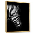 thumbnail image 3 of Designart 'Black and White Portrait of Zebra Head' Farmhouse Framed Canvas Wall Art Print, 3 of 5