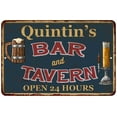 thumbnail image 1 of Quintin's Green Bar & Tavern Rustic Sign 8 x 12 Matte Finish Metal 108120047819, 1 of 1