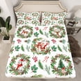 thumbnail image 2 of Castle Fairy Santa Claus 4-Piece Full Size Sheets for Teens,Deer Snowman Bed Sheets,Happy New Year Lightweight Sheet Sets,Microfiber Bedroom Decor, 2 of 7