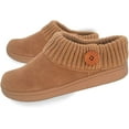 thumbnail image 1 of Clarks Womens Suede Leather Knitted Collar Slipper (7 M US, Cinnamon/Beige), 1 of 9
