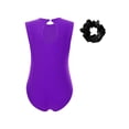 thumbnail image 2 of TTAO Gymnastics Leotards for Girls Practice Outfits Tumbling Ballet Dance Unitard Sleeveless Bodysuit Purple 8, 2 of 5