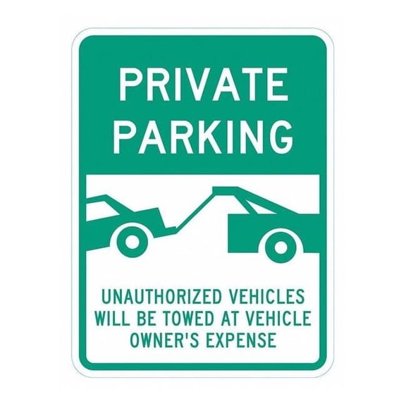 Lyle Private Parking Sign,24" x 18, T1-6287-EG_18x24 T1-6287-EG_18x24