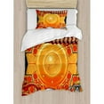 thumbnail image 3 of Steampunk Duvet Cover Set Queen Size, Steampunk Retro Mechanism Antique Engine Gear Ancient Technology Vibrant Colors, Decorative 3 Piece Bedding Set with 2 Pillow Shams, Multicolor, by Ambesonne, 3 of 3