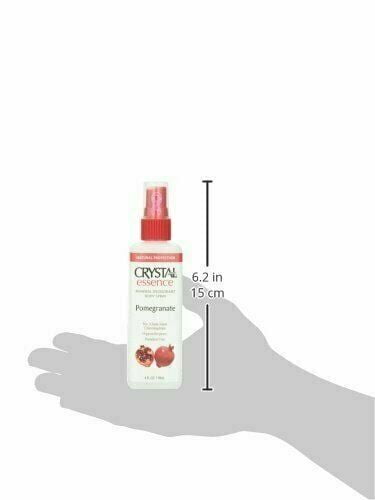 Crystal Essence Mineral Deodorant Body Spray w/ Pomegranate, 4 oz, 3-Pack