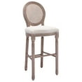 thumbnail image 5 of vidaXL Bar Stools 2 pcs Cream White Linen, 5 of 8