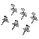thumbnail image 4 of 6Pcs Guitar String Tuning Peg Metal Tuner Key Machine Head Set Kit for Acoustic Electric Silver, 4 of 5