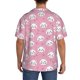 thumbnail image 3 of Balery Cute Cat Camisa Casual de Manga Corta con Botones para Hombre, Texturizada, Estilo Cubano, para Playa, Verano-Small, 3 of 5
