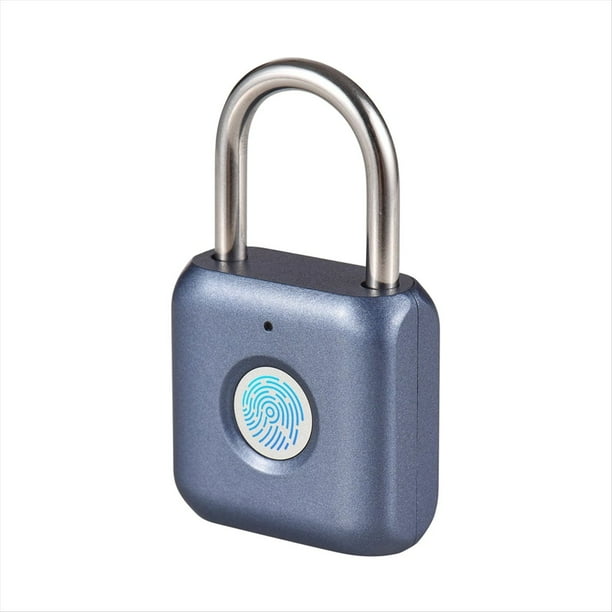 Mini Candado de Huella Dactilar Recargable por USB, con 20 Dactilares, Resistente A Salpicaduras y Antirrobo, IPX2.