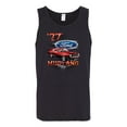 thumbnail image 2 of Wild Bobby, 1977 Ford Motors 77 Mustang Silhouette, Cars and Trucks, Men Graphic Tank Top, Black, Small, 2 of 4