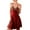 Wine, variant on Women's Silk Lace Negligees Strap Backless Sleepwear Mesh V Neck Slit Nightwear White S