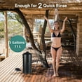 thumbnail image 3 of Portable Camping Shower, Leak Proof 3 Gallon Camping Shower with Foot Pump, Pressure Camping Shower Bag with Storage Bag,Easy Set Up Large Water Inlet Outdoor Shower for Camping Beach Hiking Climbing, 3 of 10