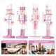 thumbnail image 4 of Figurita de soldado Cascanueces de madera de 30CM, marioneta, soldado con purpurina rosa, muñeco de juguete, adorno artesanal, decoración navideña para el hogar y la Oficina, 4 of 5