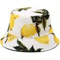 thumbnail image 1 of Fruit Print Bucket Hat Banana Pattern Fisherman Hats Summer Reversible Packable Cap, 1 of 5