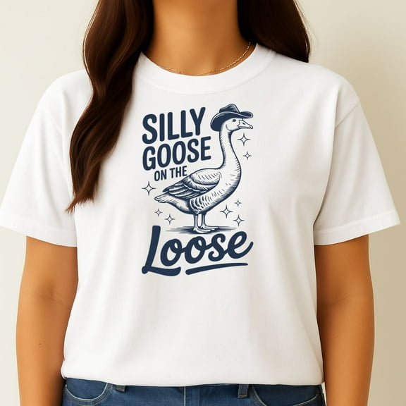 Silly Goose On The Loose - Funny Animal Women's T-Shirt