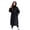 Black, variant on Long Puffer Jacket for Women Thicken Warm Quilted Hooded Coat Zip Up Full Length Down Coat Winter Outerwear