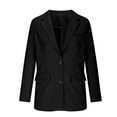 thumbnail image 4 of Womens Casual Blazer Jackets Long Sleeve Open Front Work Office Suit Jackets Business Dressy Lapel Button Coat with Pocket, 4 of 5
