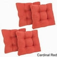 thumbnail image 3 of 19-inch Squared Microsuede Tufted Dining Chair Cushion (Set of Four), 3 of 7