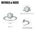 thumbnail image 6 of UneDouce Cushion Cut Halo Engagement Rings for Women, 18K White Gold Plated Cubic Zirconia Love Promise Rings for Her, Anniversary Solitaire CZ Simulated Diamond Ring Size 8, 6 of 6