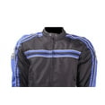 thumbnail image 2 of Dealer Leather  Mens Black Lightweight Textile Jacket with Blue Striped Design - Medium, 2 of 5