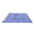 thumbnail image 2 of Ahgly Company Machine Washable Indoor Round Abstract Blue Contemporary Area Rugs, 7' Round, 2 of 4