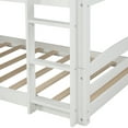 thumbnail image 6 of White Twin over Twin Low Bunk Bed with Slide and Ladder, 6 of 10