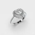 thumbnail image 4 of Gorgeous Heart Shape Style Engagement Ring, 14K White Gold Plated, Halo Wedding Ring, 1.5 CT Heart Cut Simulated Diamond, Proposal Ring, Anniversary Gifts For Women's, Valentine Ring, 4 of 4