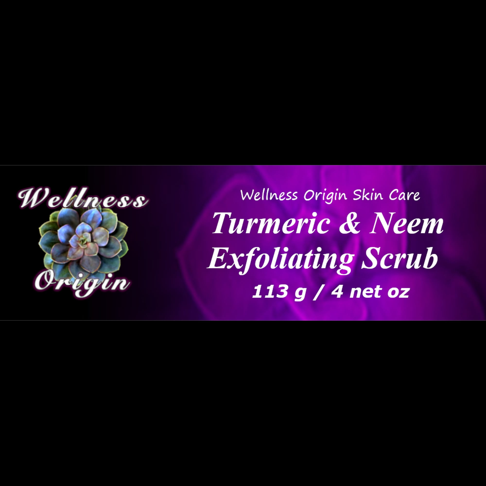 Wellness Origin Turmeric & Neem Exfoliating Scrub | Anti-Inflammatory,  Nourish,  Soothes the Skin 4 oz