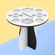 thumbnail image 1 of OUNONA 1Ud Makeup Brush Holder Plateado Para Almacenamiento Y Exhibición De Brochas, 1 of 8