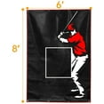 thumbnail image 2 of Kapler 6 x 8 ft Baseball and Softball Backstop with Strike Zone, PVC Vinyl Batting Cage Backdrop with Bungee Cords, 2 of 5