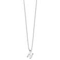thumbnail image 2 of White Ice Sterling Silver Rhodium-plated 18 inch Diamond Letter N Initial Necklace plus 2 inch Extender, 2 of 5