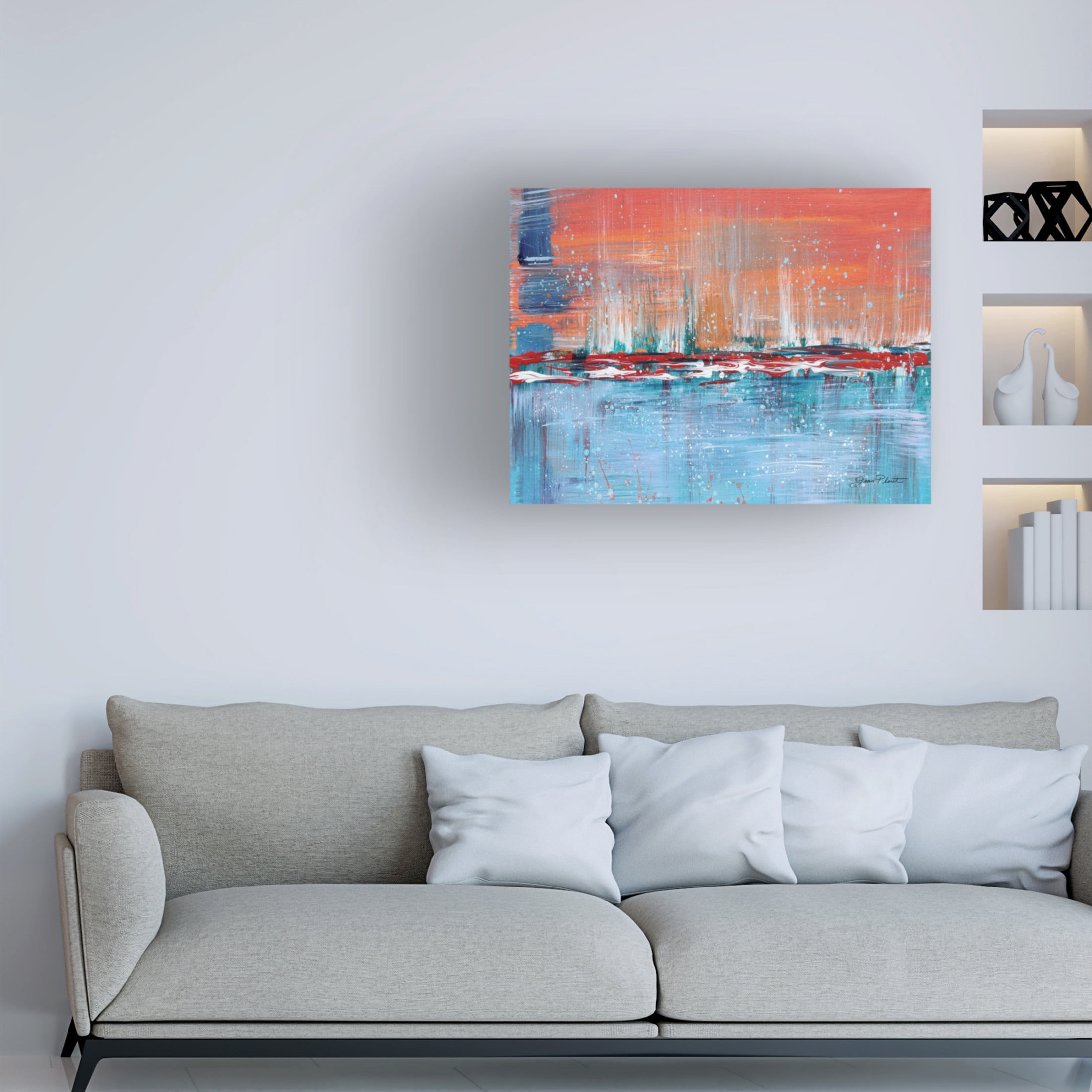 Canvas Wall Art - Jean Plout 'July Heat Landscape' Wall Art for Living Room, Bedroom, or Office Décor by Trademark Fine Art - 47 x 35 Inches