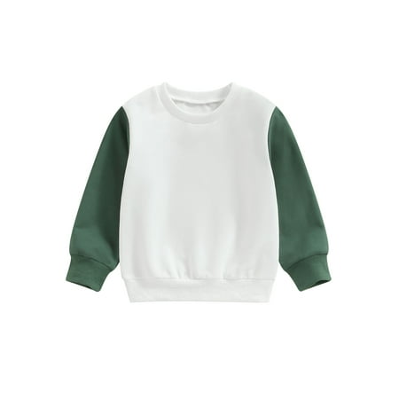 

Vigorbear Infant Baby Boys Girls Sweatshirts Crew Neck Contrast Color Long Sleeve Baby Hoodies Autumn Winter Casual Pullovers Tops