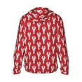 thumbnail image 3 of Uemuo Cartoon Lobster Pattern Women's Full Zip UPF 50+ Sun Protection Hoodie Jacket Long Sleeve Sun Shirt Hiking Outdoor Performance with Pockets-X-Large, 3 of 9