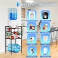thumbnail image 3 of 3 Tier Water Dispenser Stand, Water Stand for 5 Gallon Water Jug Holder, Water Cooler Stand with Metal Basket, Water Bottle Stand with 4 Hooks, Water Jug Stand for Home, Office, 3 of 7