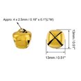 thumbnail image 2 of DIY Small Bells 13mm/0.51-Inch 100pcs  Craft Bells Bulk for Christmas Festival Party Home Bright Gold, 2 of 3