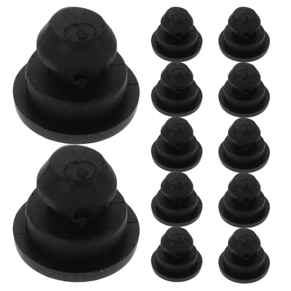 WRITWAA 12Pcs Soft Rubber Feet Pads for Rice Cooker and Slow Cooker Kitchen Appliance Protector Black