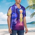 thumbnail image 4 of Lsque inside out 2 Pattern Hawaiian Shirt for Men Unisex Summer Beach Casual Short Sleeve Cotton Linen Button Down Shirts-X-Large, 4 of 6