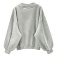 thumbnail image 3 of vigerkar Womens V Neck Oversized Sweatshirts Casual Drop Shoulder Long Sleeve Pullover Tops (Grey, XL), 3 of 8