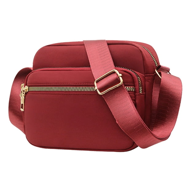 Nylon Crossbody Bag Women s Bag Casual Women s Shoulder BagWine red