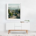 thumbnail image 2 of Down to the Bay Bridge - San Francisco California Photography Cityscape Bridge Street Photography Architecture Scenic Travel Poster White Framed Wall Art Print 9 x 12 inches, 2 of 3
