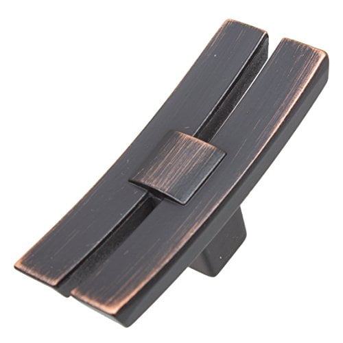 GlideRite Hardware 5742-ORB-25 1.875 inch Industrial Dual Bar Brushed Pewter Cabinet Knobs 25 Pack, Oil Rubbed Bronze Finish
