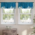 thumbnail image 2 of LALILO Kitchen Curtain Valance Winter Night Starry Sky Rod Pocket Window Curtain 52"x 18" Set of 2, 2 of 5