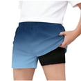 thumbnail image 1 of Zpanxa Kids Swim Shorts Polyester Spandex Print Pattern Breathable Elastic Waistband Five Quarter Pants 7-8 Years, 1 of 6