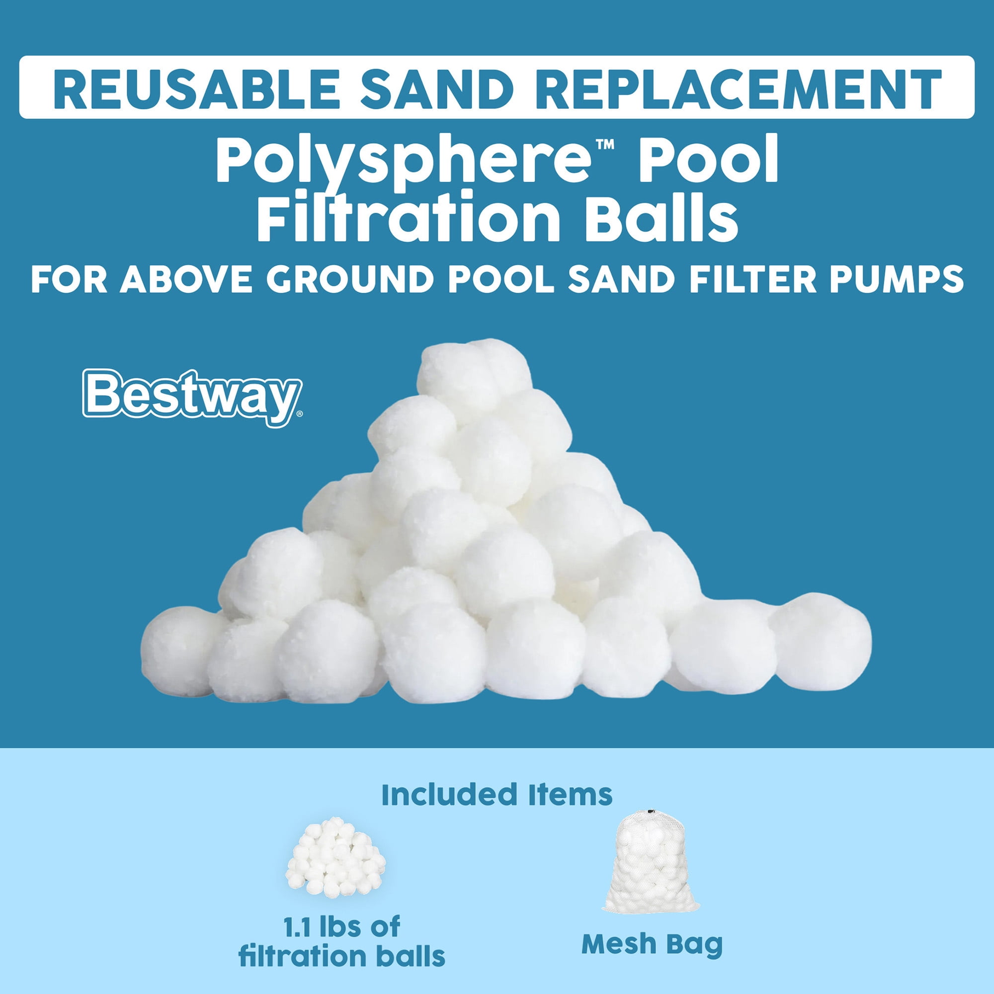 Bestway Polysphere Pool Filtration Balls - Washable and Reusable