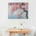 thumbnail image 2 of Awypu  Cherry Blossom Canvas Painting Pink Sakura Wall Art Cherry Tree Poster Living Room Decorative Canvas for Bedroom Prints Photo Modern Artwork Painting Picture, 2 of 6