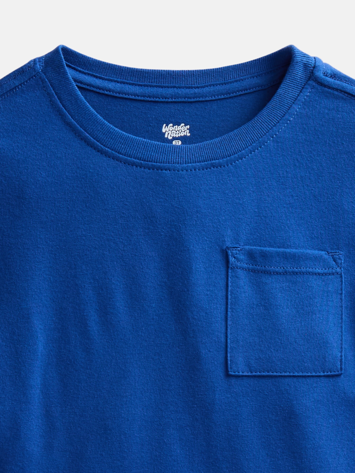 Wonder Nation Toddler Boys' Pocket Tee with Short Sleeves, Sizes 0M-5T
