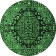 thumbnail image 1 of Ahgly Company Indoor Round Persian Emerald Green Traditional Area Rugs, 8' Round, 1 of 4