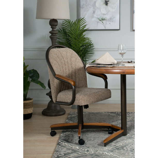 Caster Chair Tilt Rolling And Swivel, Padded Kitchen Chairs With Casters