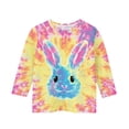 thumbnail image 5 of Cowsor Boys Girls Easter Printed 3/4 Sleeve Crewneck Top Casual Holiday Base Layer Tee for Big Kids Daily Use, 5 of 5