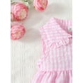thumbnail image 5 of 4T Baby Girls Dress Toddler Girls Summer Sleeveless Dress 4T Girls Plaid Dress Light Pink, 5 of 6
